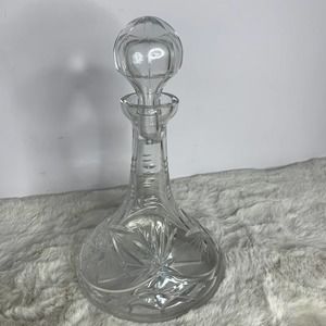 Pinwheel Star Hand Cut Lead Crystal Decanter